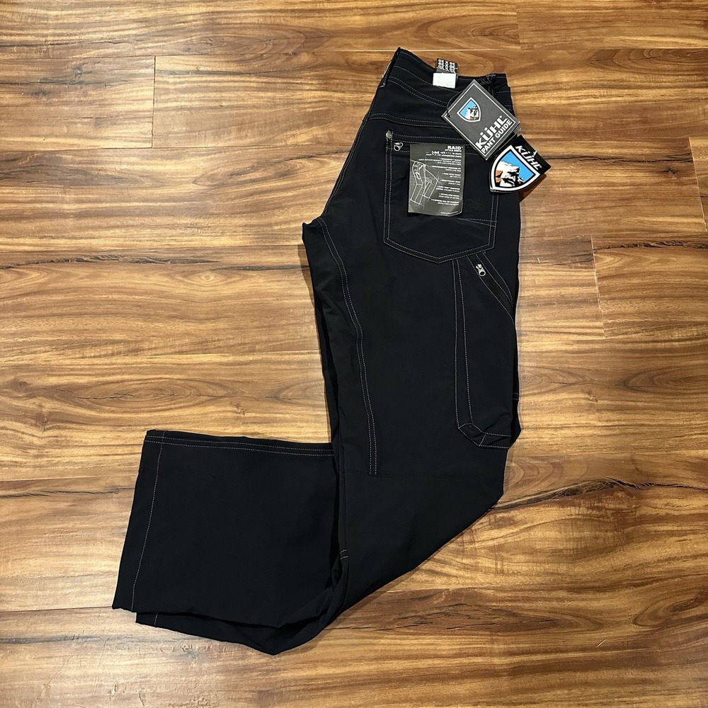 Kuhl Raid Pants Mens 30x30 Black Softshell Hiking Zip Pocket Stretch Outdoor - Picture 6 of 10